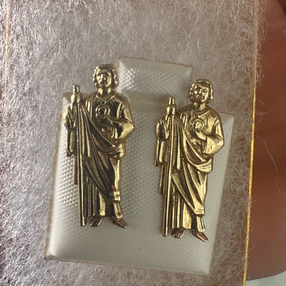 10k Gold San Judas Earrings